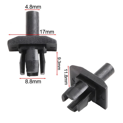 Set of 4 Black Plastic Front Grille Clips for Golf Transporter T25 (MK1)