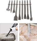 9 Pack Pneumatic Air Hammer Punch Chisel Bits 0.39 In Shank Tools Set