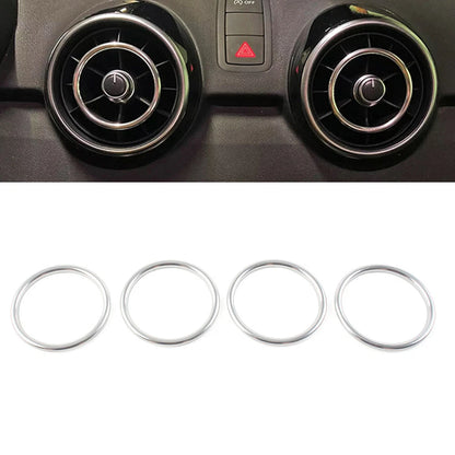 AC Air Condition Vent Outlet Inner Ring Trim for Audi A1 S1 (2010–2018) Silver