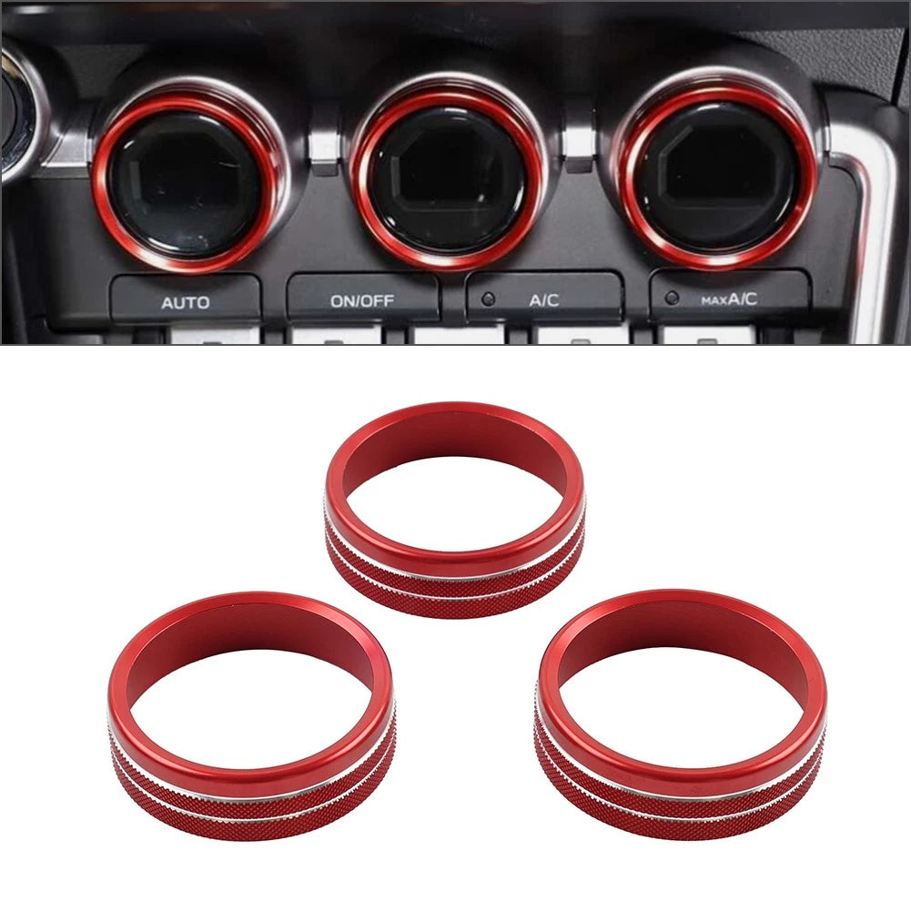 Ringverkleidung für AC-Knopf Toyota GR86 (2021–2024) Rot