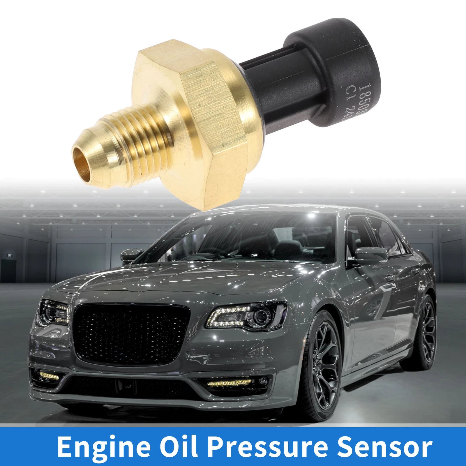 Engine Oil Pressure Sensor for Ford Powerstroke (Metal, Black)