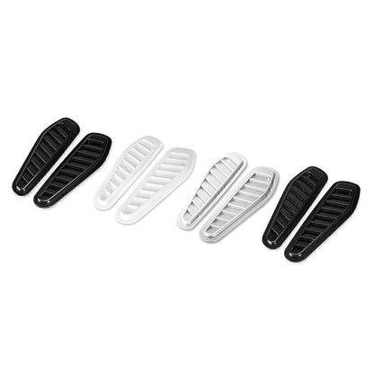2pcs Universal Car Decorative Air Flow Intake Hood Scoop Vent Bonnet Cover RH LH