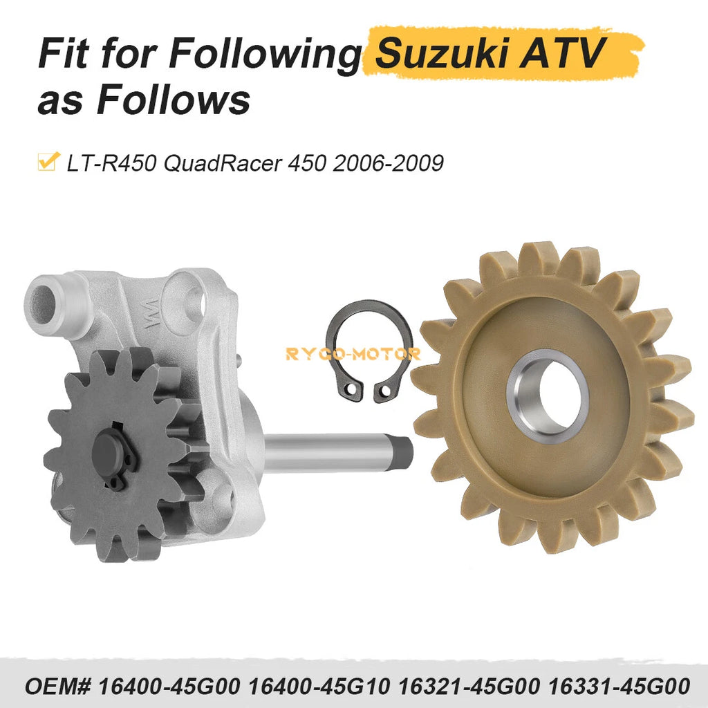 Oil Pump Assembly & Idle Gear for Suzuki LTR450 (2006–2009)