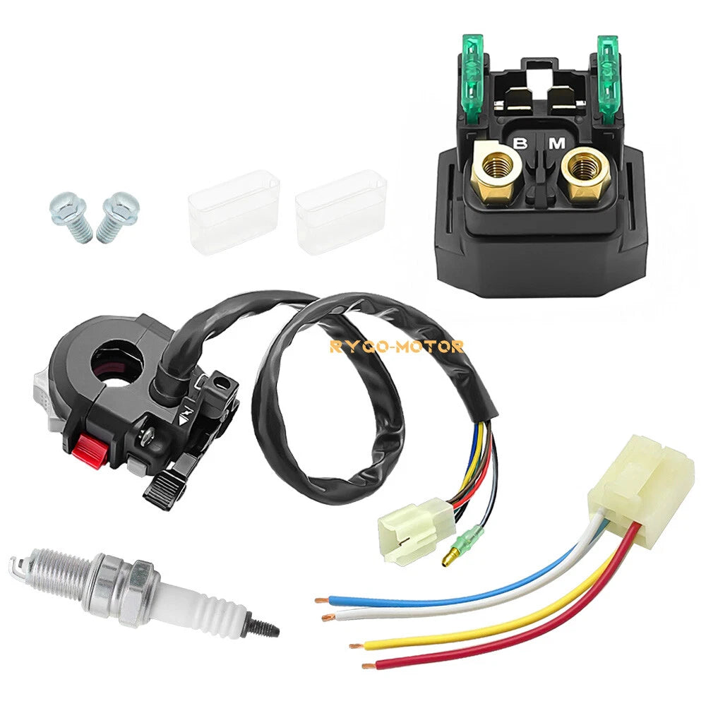 Start Stop Switch & Starter Relay Plug Spark Kit for Yamaha Kodiak 400 (2000–2001)