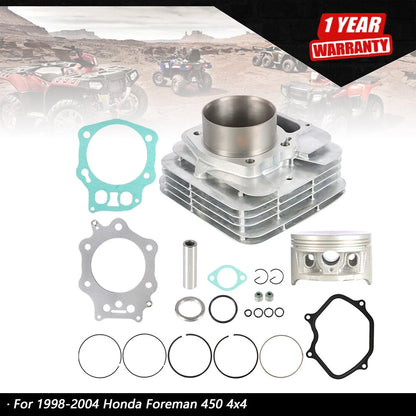Top End Rebuild Kit for Honda Foreman 450 (1998–2004) - Cylinder, Piston, Gaskets