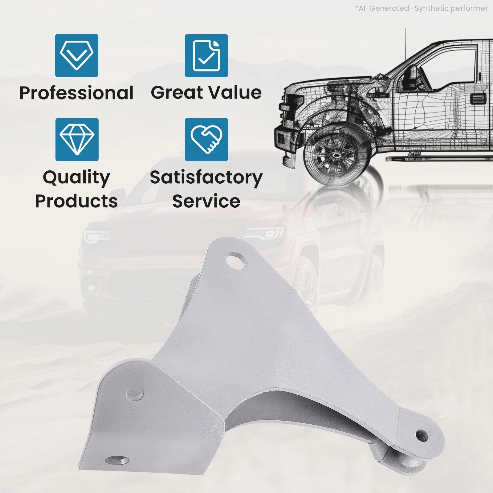 Front Track Bar Drop Bracket for Ford Excursion (1999–2004) 4WD 8-10" Lift