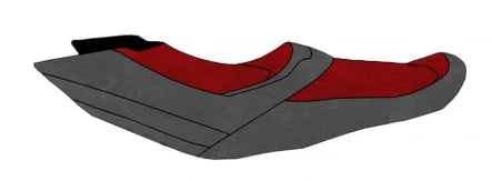 Custom Seadoo GTX Cover for Seadoo GTX (2009–2015) - Dark Red/Dark Gray