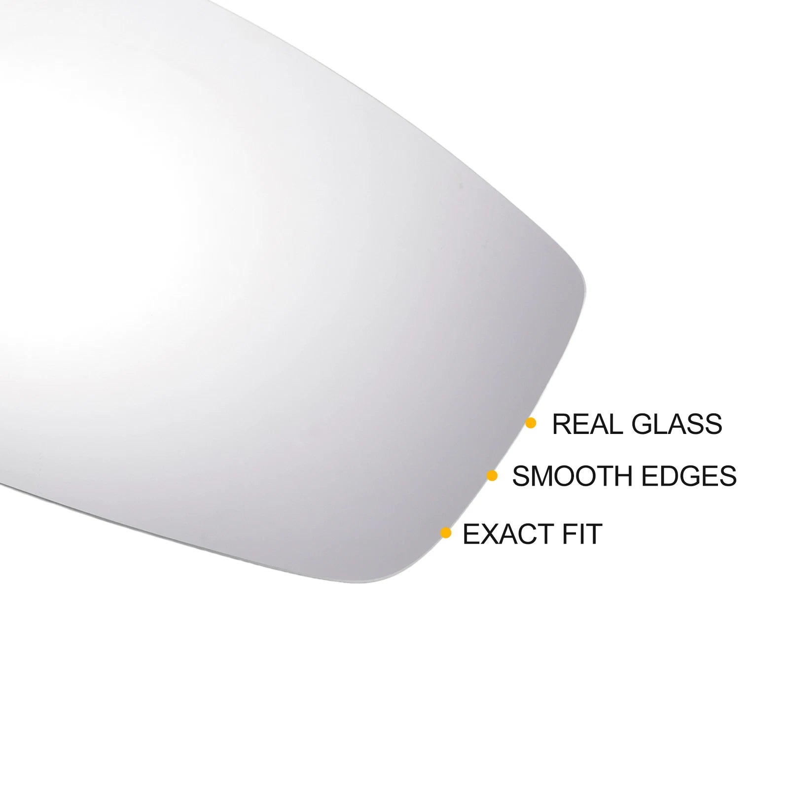 Right Side Heated White Mirror Glass for Skoda Rapid (2013–2020)