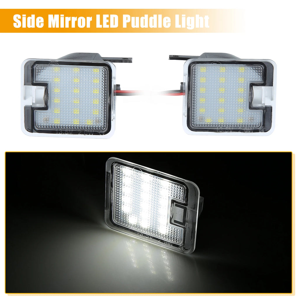 2X LED Puddle Light Side Mirror Lamp for Ford C-Max (2013–2019)