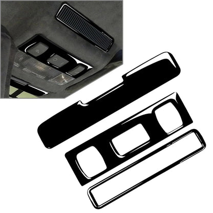 3X Hardtop Reading Light Panel Cover Kit for Audi TT (2001–2006) Piano Black
