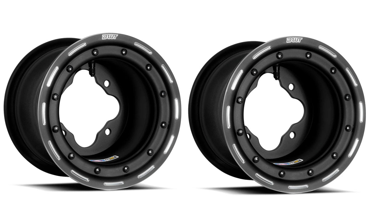 DWT G3 Black Beadlock Rims 9" 4/115 for Banshee 350, YFZ450, Raptor (All)