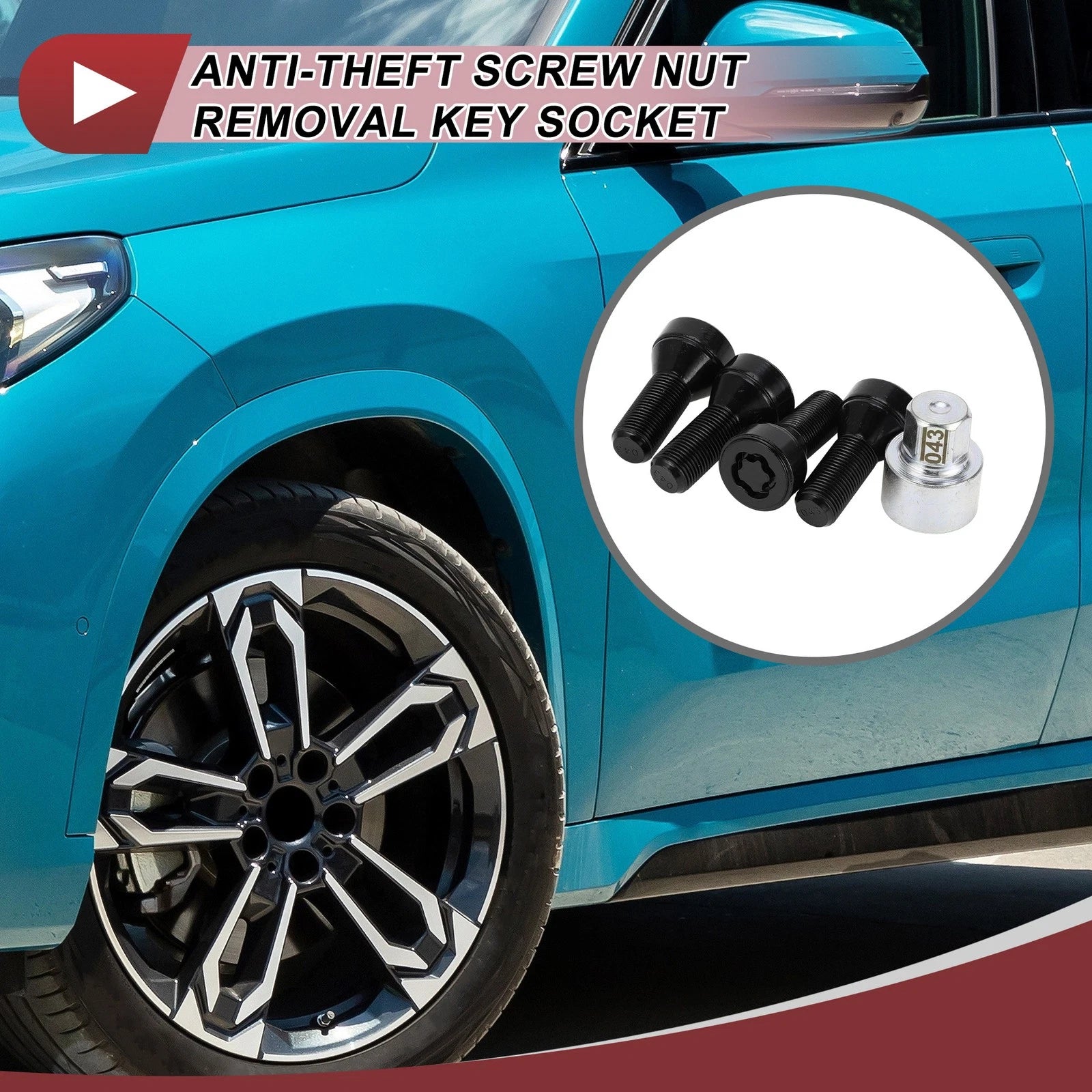 Wheel Lock Lug Nut Set Anti Theft for BMW M14 1.25 (2006–2021)