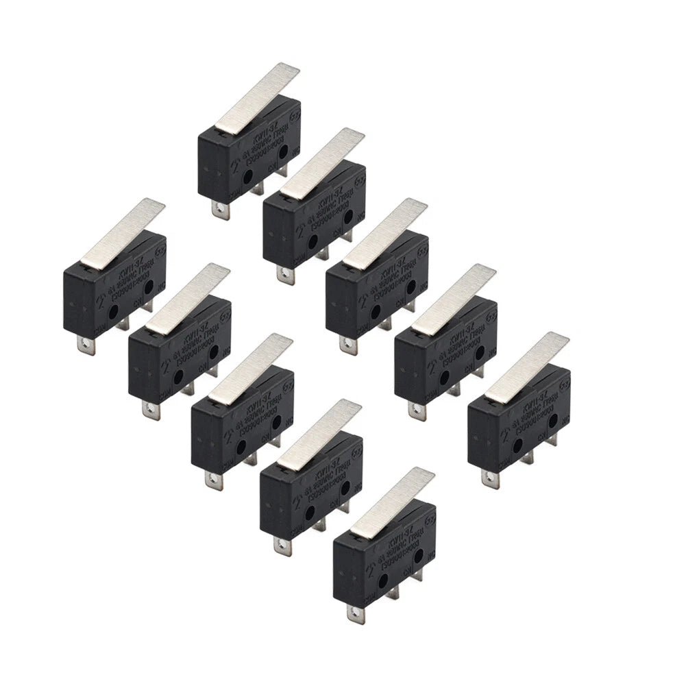 10 Pcs Mini Micro Switch 300V 1NO 1NC Hinge Lever