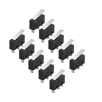 10 Pcs Mini Micro Switch 300V 1NO 1NC Hinge Lever