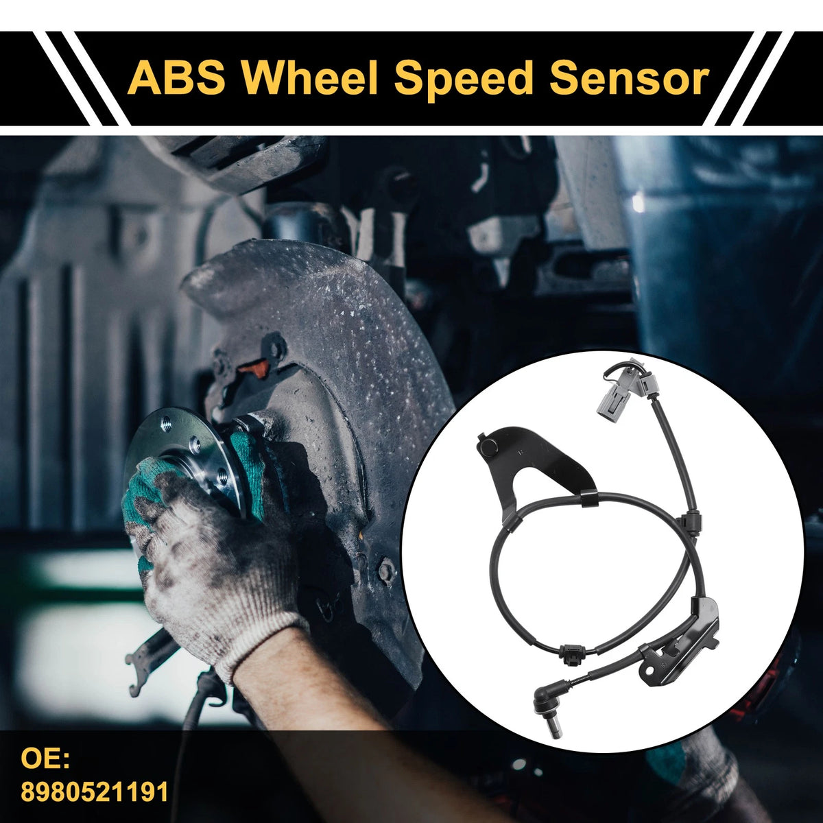 ABS Wheel Speed Sensor No. 8980521191 for Isuzu D-MAX (2012–2019) Front Right