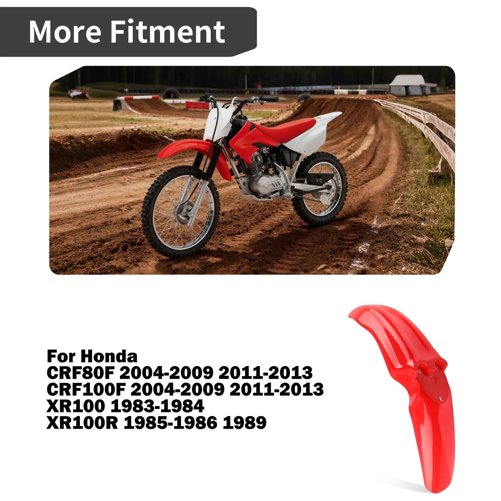 Front Fender for Honda CRF80F CRF100F (2004–2013) 61100-KSJ-670