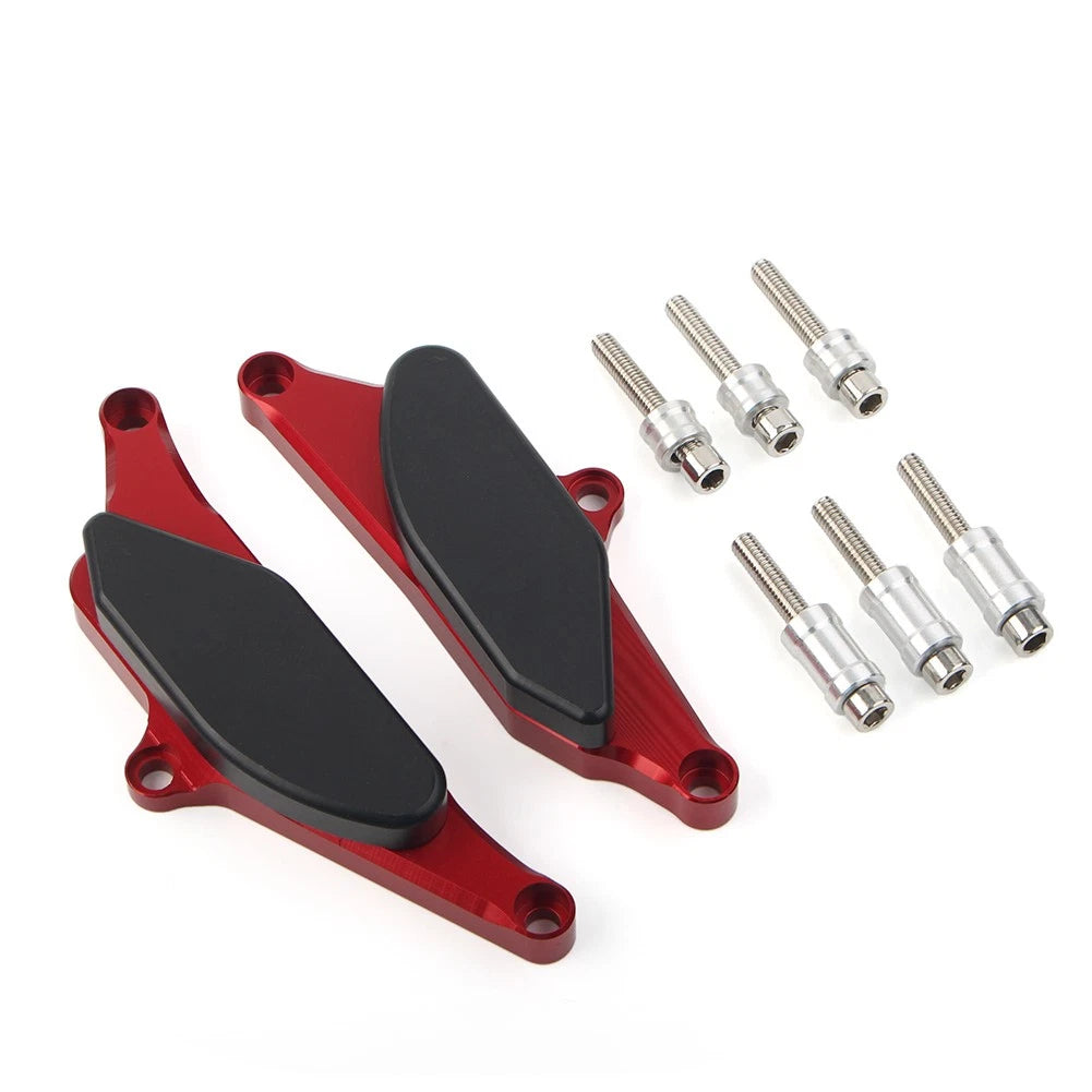 Engine Slider Frame Crash Protector Pad Guard Red for Yamaha Vmax 1700 (2009–2018)