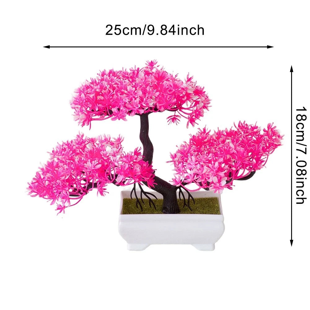 Faux Pine Tabletop Plant for Office Corner (25x18 cm)