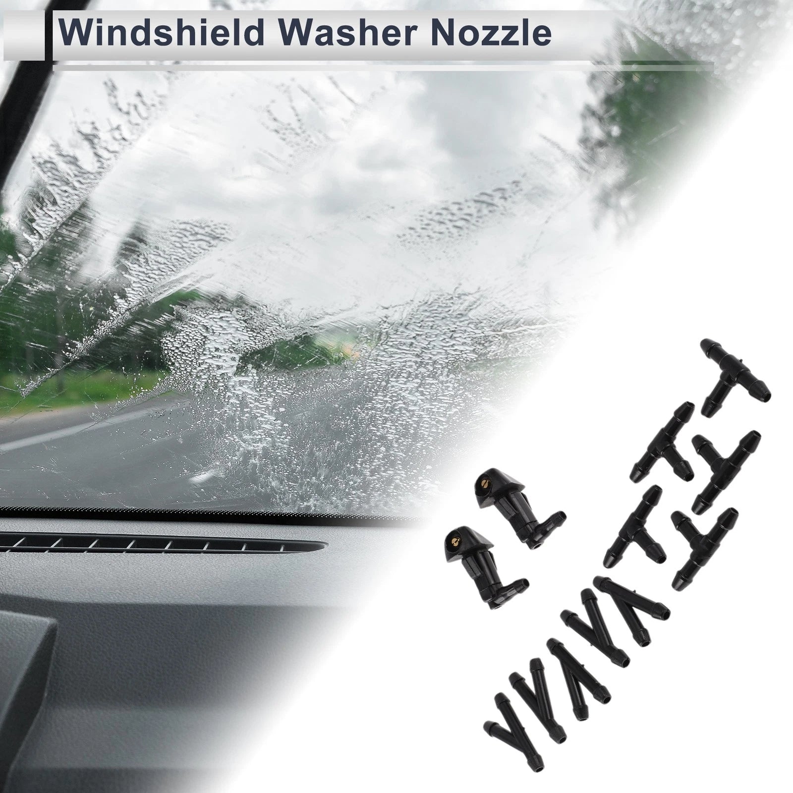 Washer Nozzle with Hose Connector Kit for Honda (2006–2019)