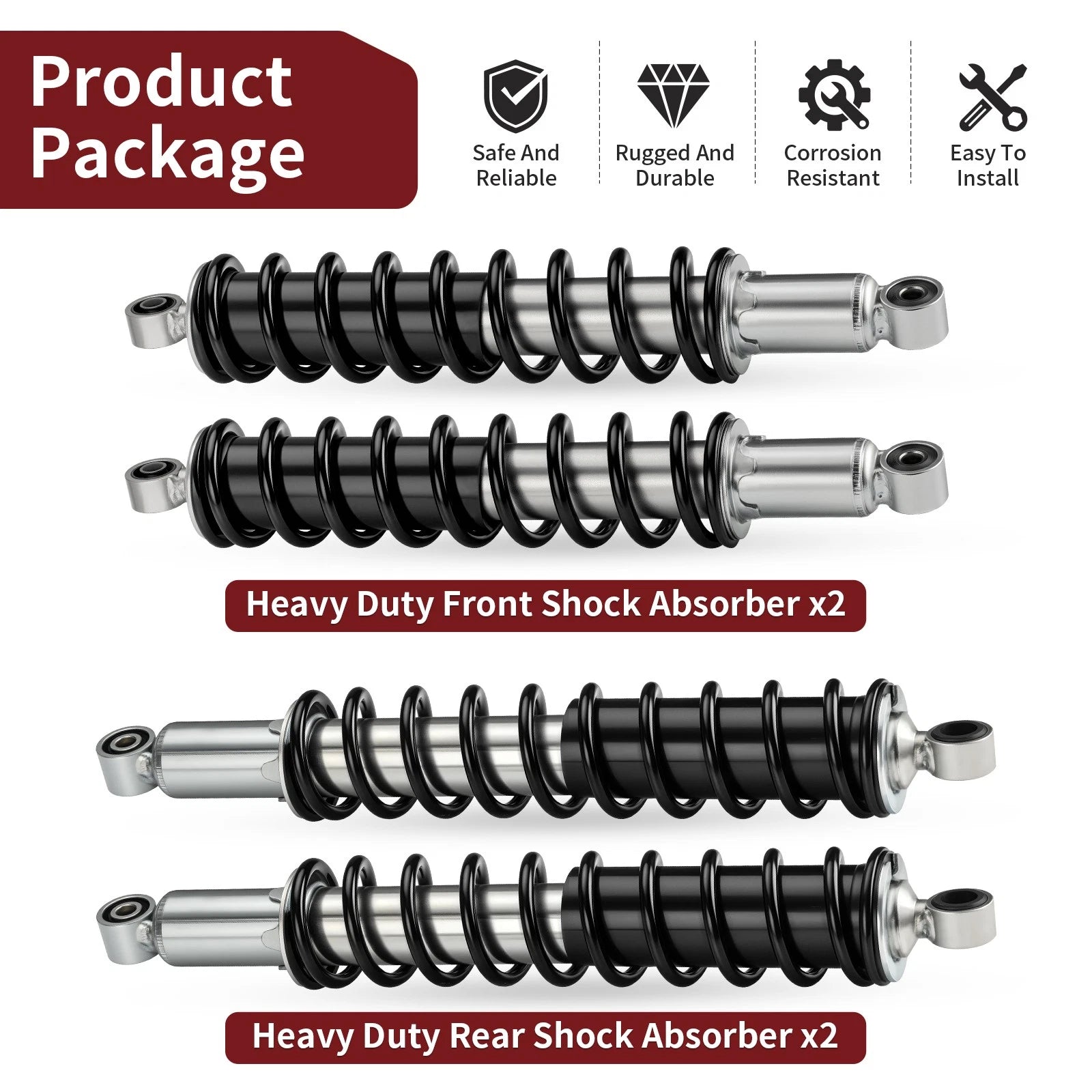 Shock Absorber for Honda Foreman Rubicon 500 TRX500 (2001–2023) 51400-HN2-003 52400-HN2-003