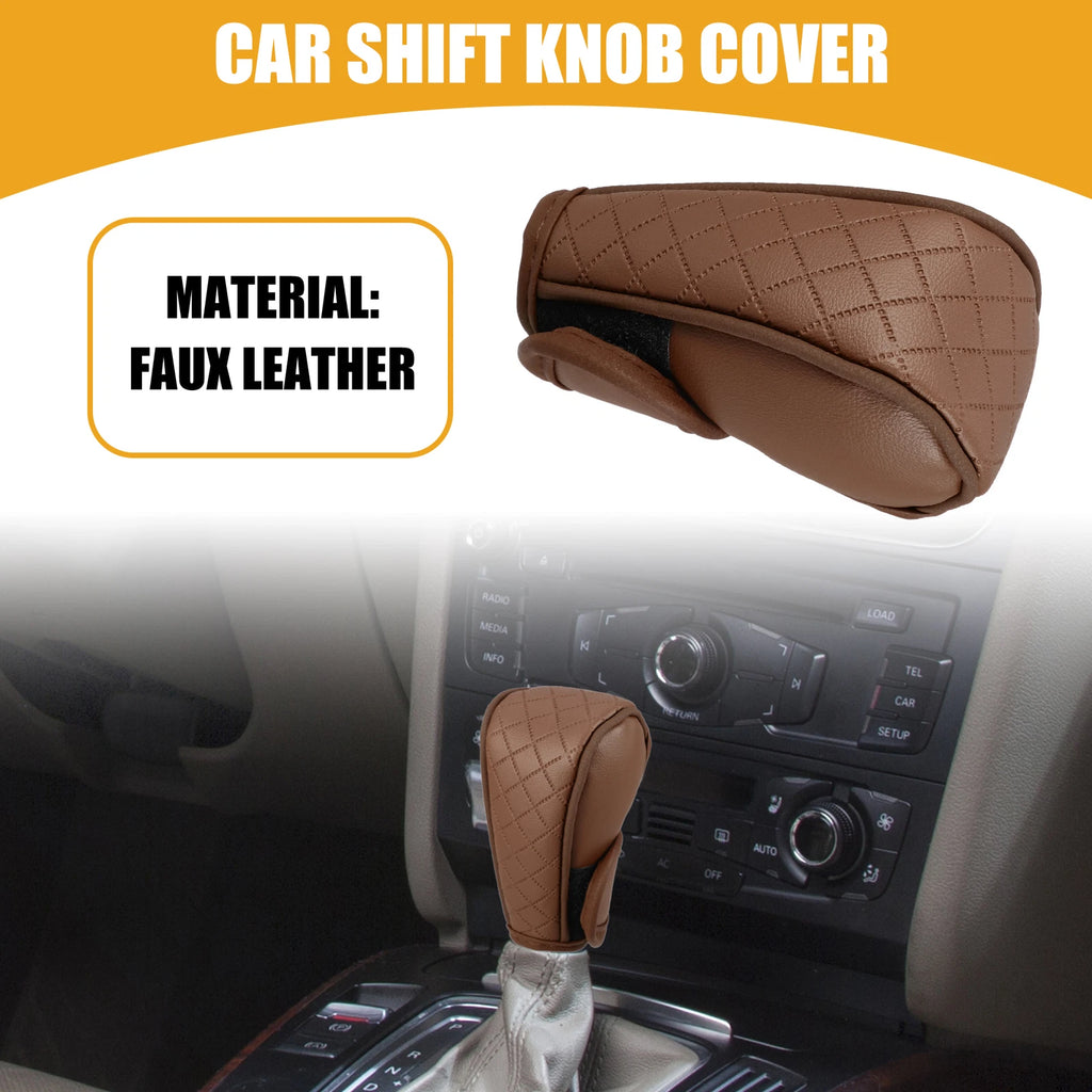 Shift Knob Cover for Universal Automatic Gear (Brown)