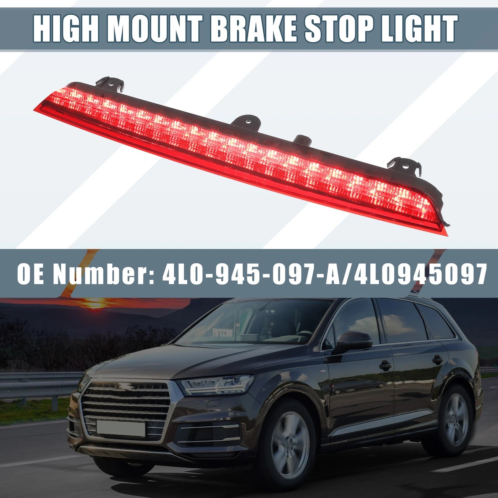 Tail High Mount Brake Stop Light for Audi Q7 (2007–2015) Replacement