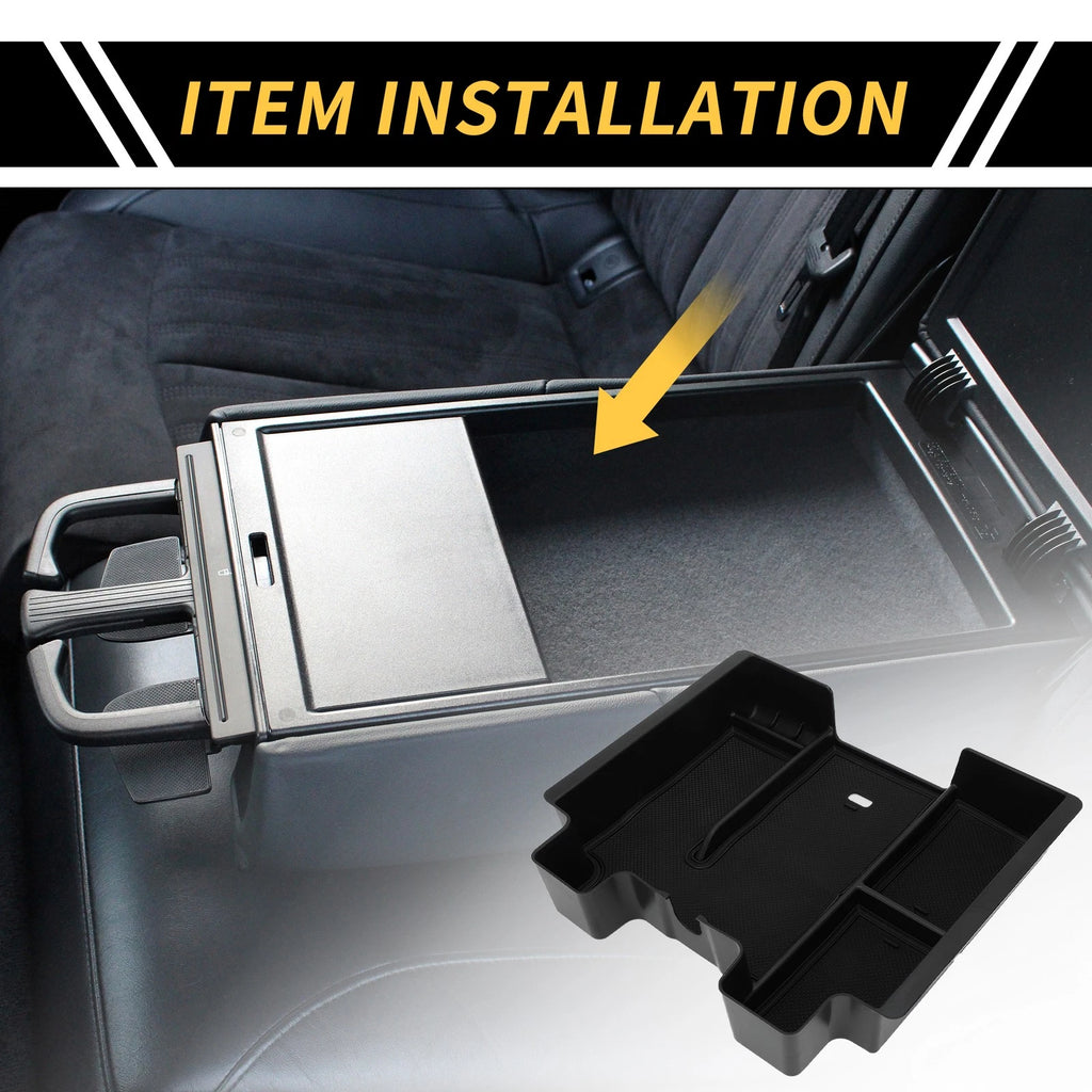 Center Console Organizer Tray for Chevy Silverado 1500 for GMC Black (2019–2024)