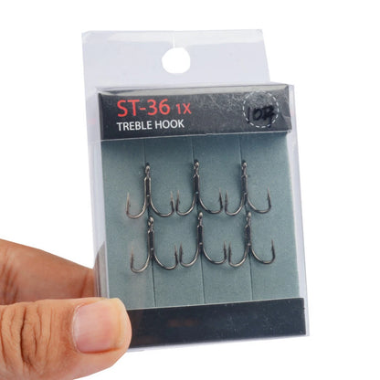 ST-36 Low Friction Eye Treble Hooks for Quick Cast Jig Fishing
