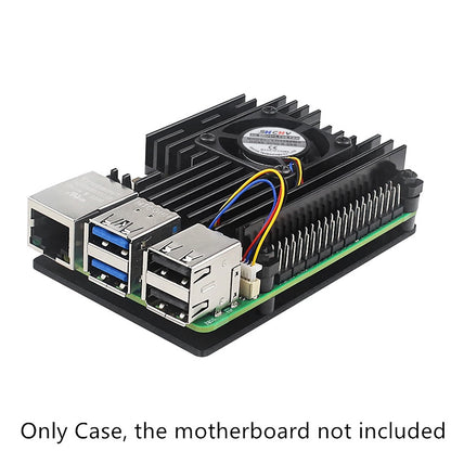 Aluminum Protective Case for Raspberry Pi 5 Motherboards + Cooling Fan