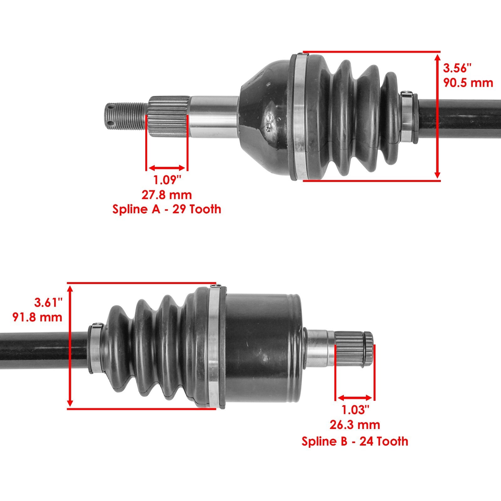 Rear Left CV Joint Axle Replacement for Can-Am Defender Traxter (2017–2020)