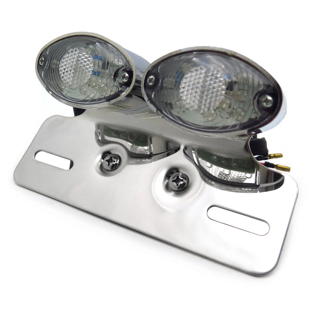 LED Tail Light for Motorcycle Rear Brake Stop Light License Plate Bracket
