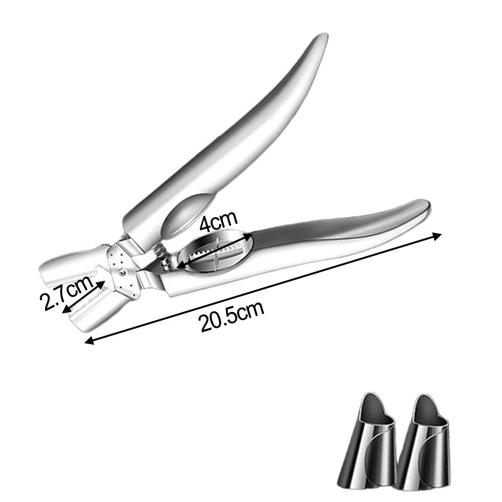Stainless Steel Nut Cracker Tool for Chestnuts Walnuts (Auto Return Spring)