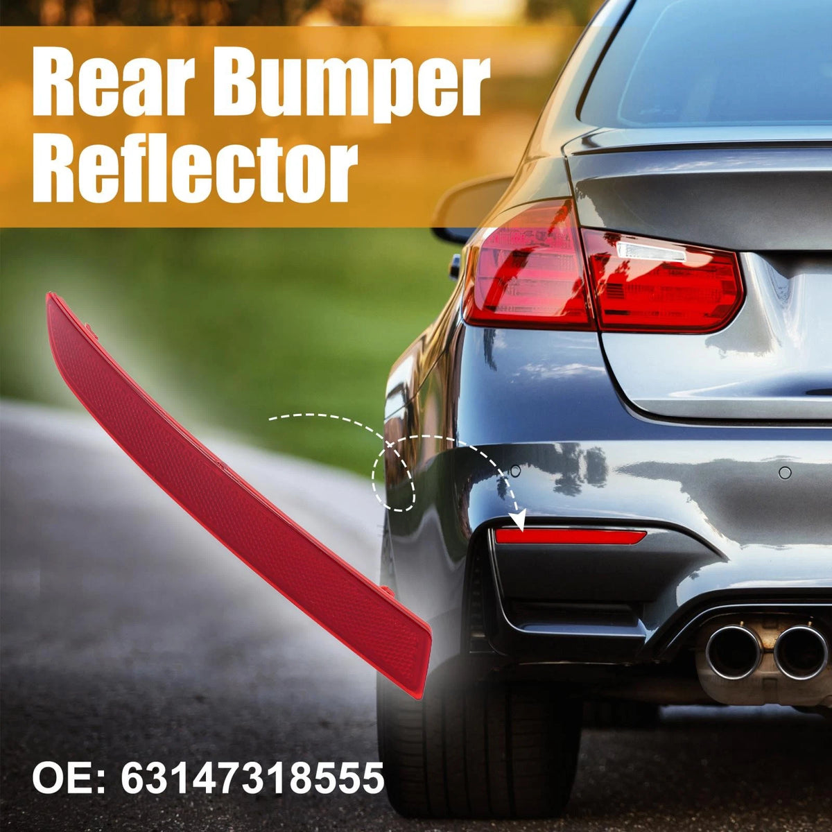 Rear Bumper Reflector Strip Cover Left Side for BMW 550i 535i (2011–2017)