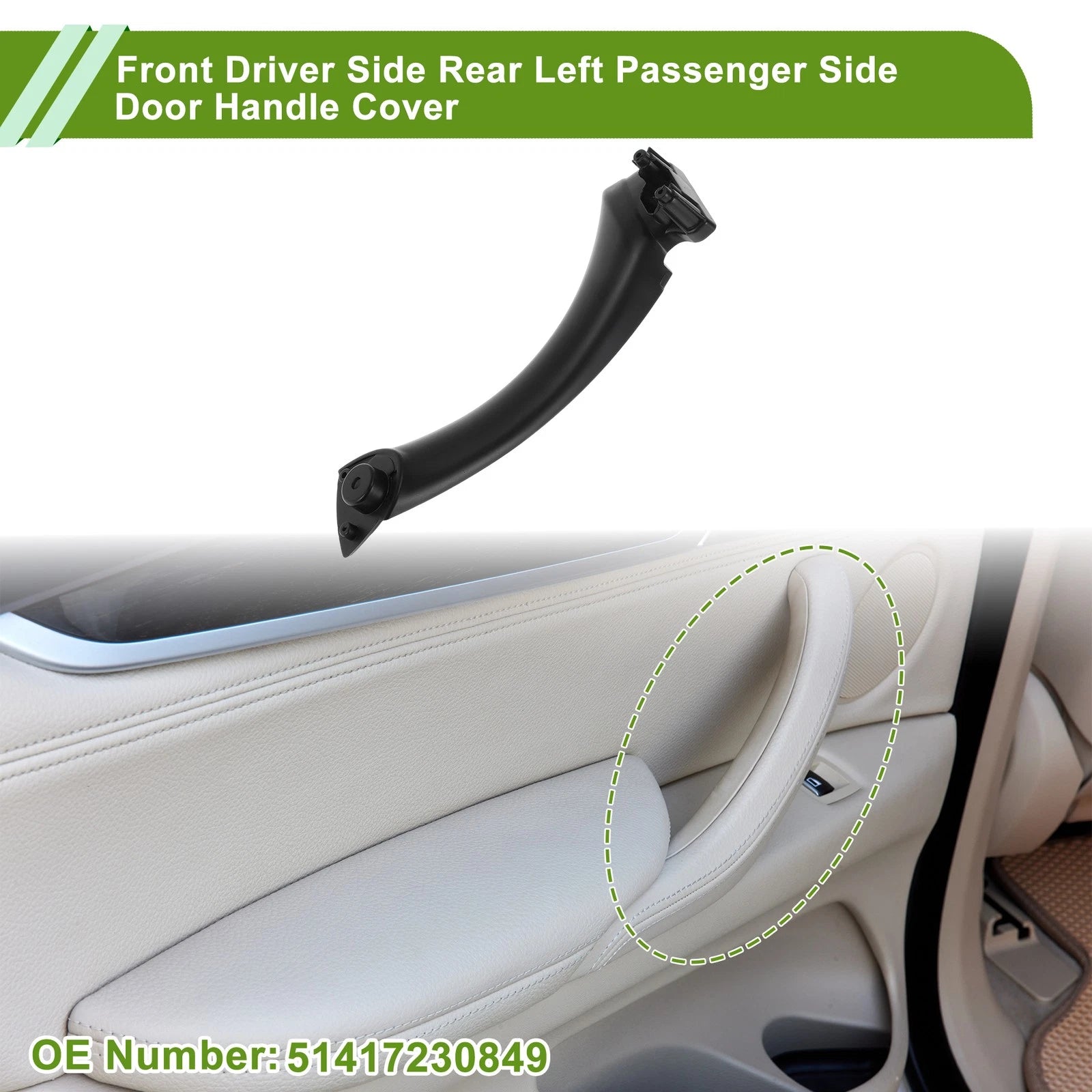 Door Panel Handle Pull Trim Cover Replacement for BMW E90 (2004–2012)