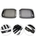 Grill Grilles Bumper for BMW E39 (1998–2003) Chrome Silver Outline Replacement