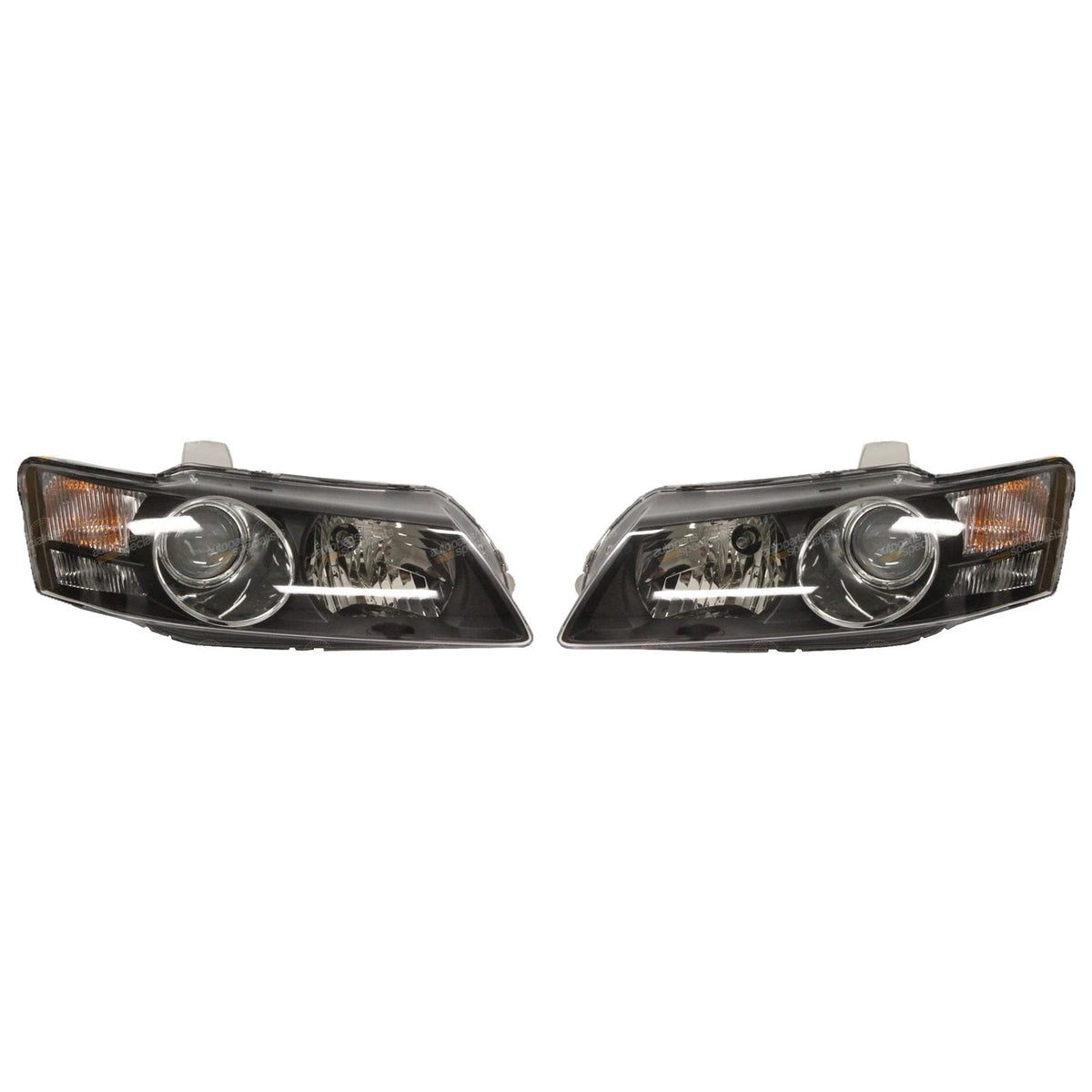 2X Black Headlights Pair for Holden Berlina Calais VY (2002–2004)