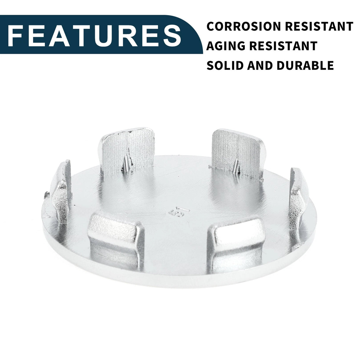 Set of 4 Wheel Center Hub Caps for (51mm, Silver Tone)