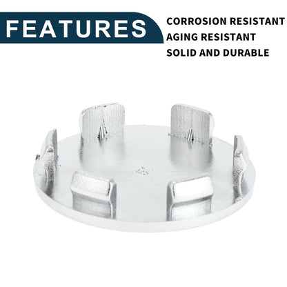Set of 4 Wheel Center Hub Caps for (51mm, Silver Tone)