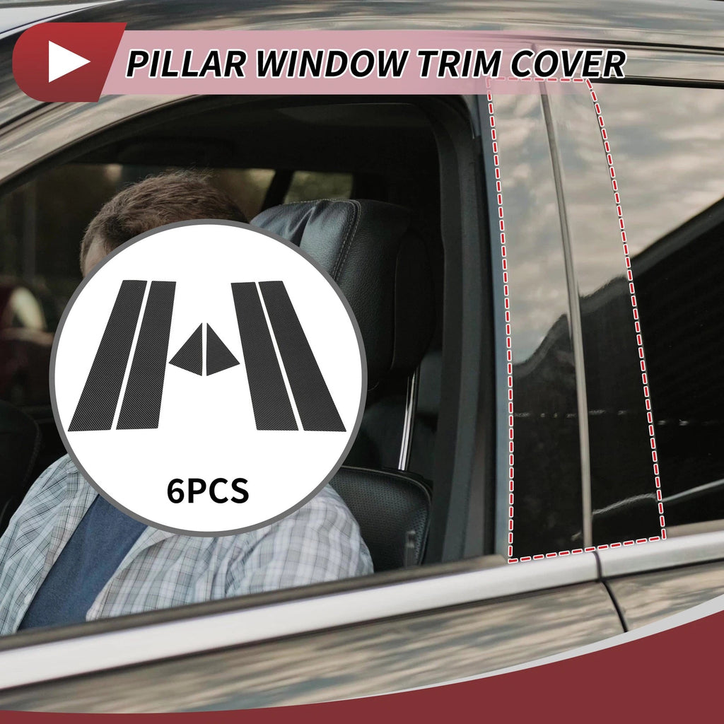 6 Pcs Door Pillar Window Trim Replacement for Audi Q3 (2015–2019)