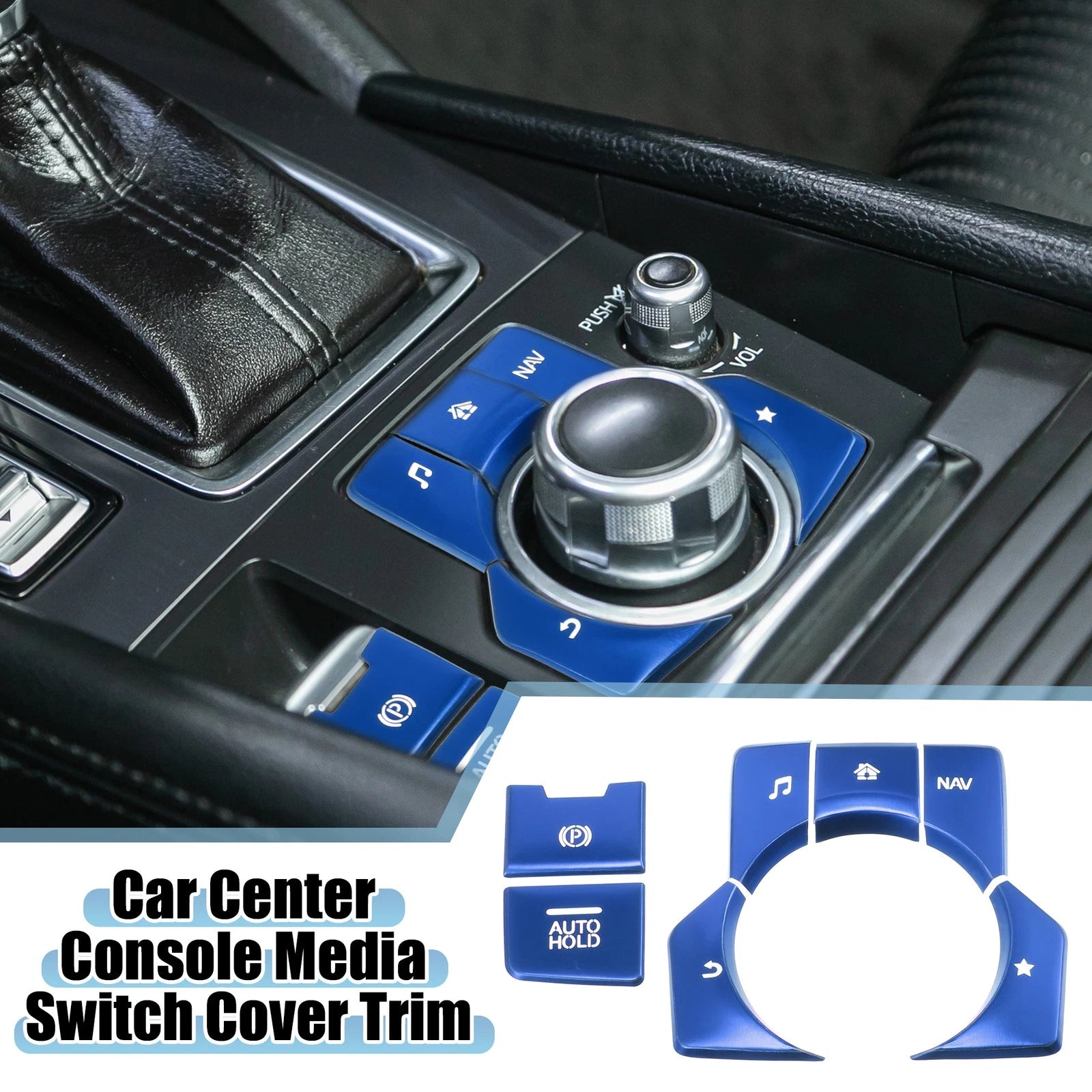 7Pcs Center Console Trim Kit for Mazda CX-5 (2013–2022)