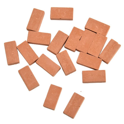 50pcs Miniature Brick Red Clay Models for Landscaping HO N Scale