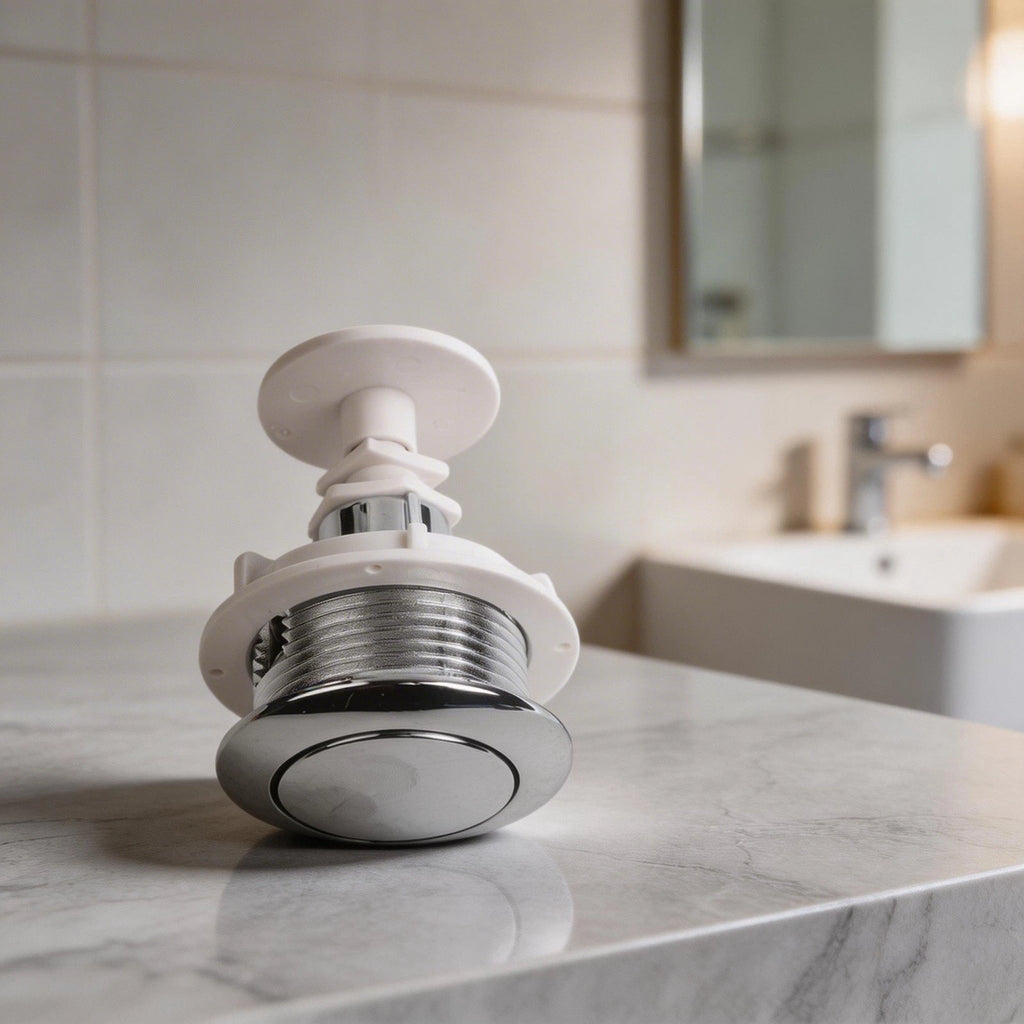 Toilet Flush Button 55mm ABS Compact Single Button with Bracket Option