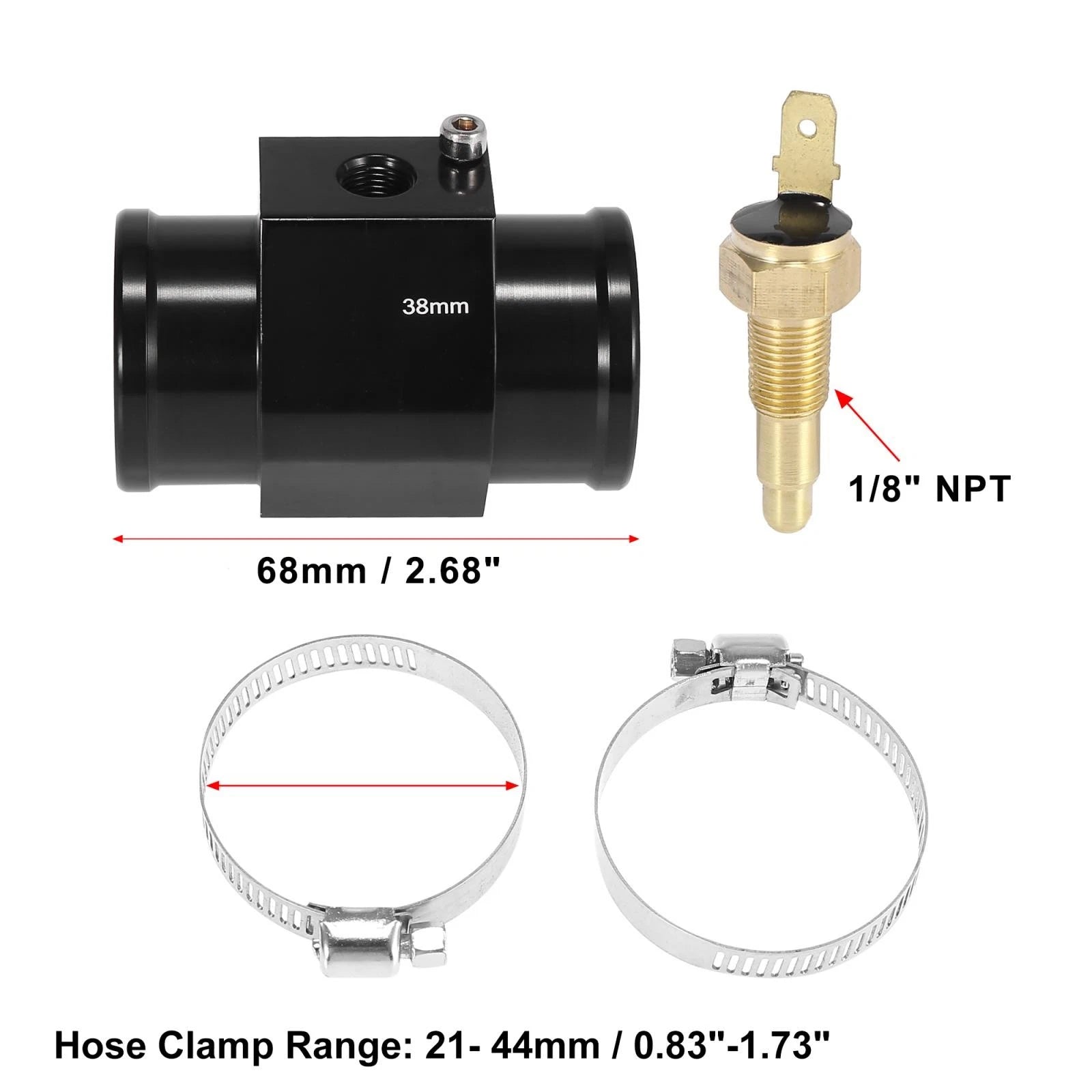 Radiator Hose Fitting Adapter with Sensor Switch for