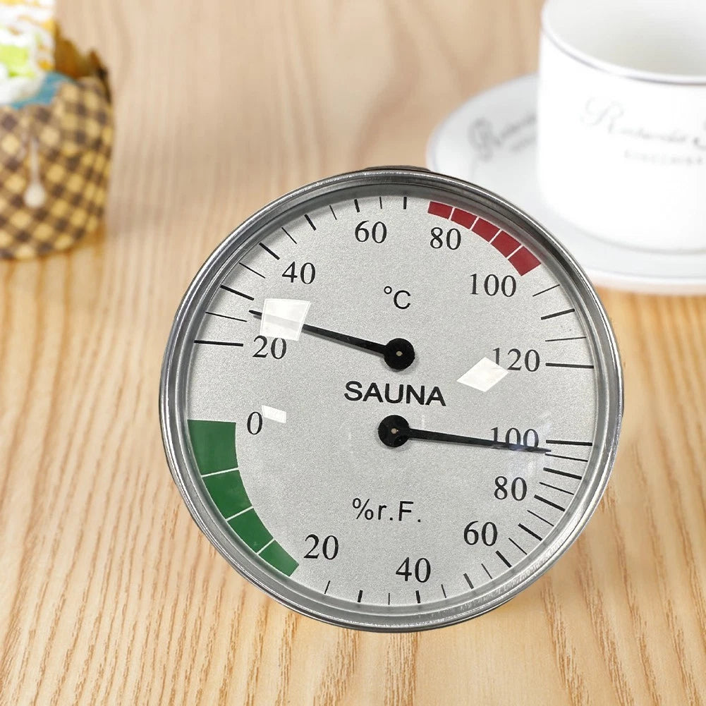 Metal Sauna Thermometer with Hygrometer for Temperature and Humidity Control