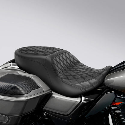 Black Driver Passenger Seat for Harley CVO Road Street Glide (2023–2025)