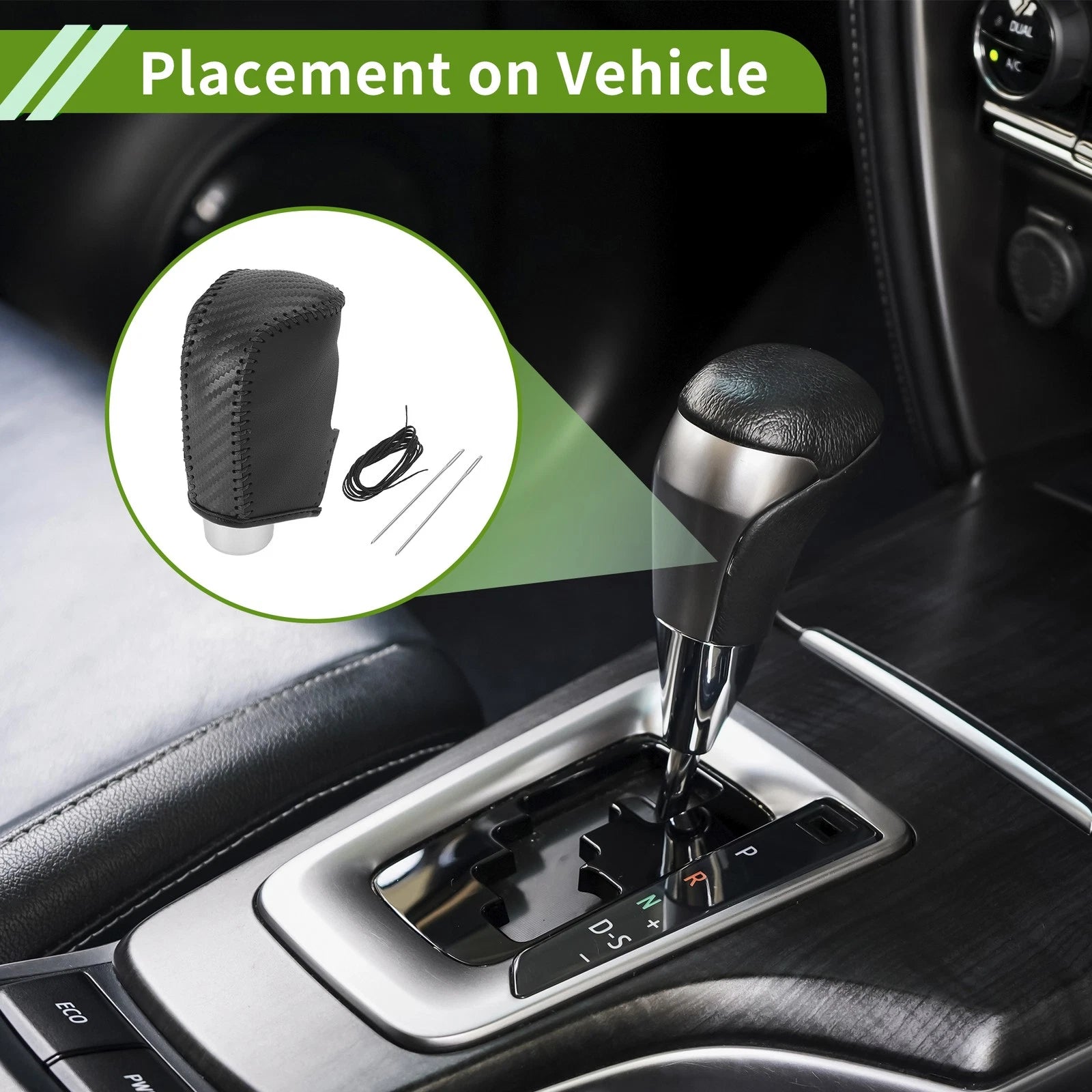 Gear Shift Knob Cover Replacement for Mazda 3 (2014–2018) Carbon Fiber