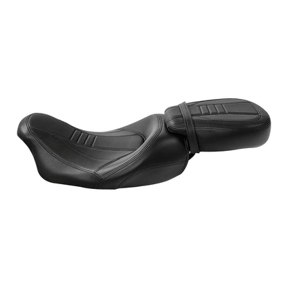 Black Gel Driver & Passenger Seat for Harley Touring Road King Glide (2009–2023)