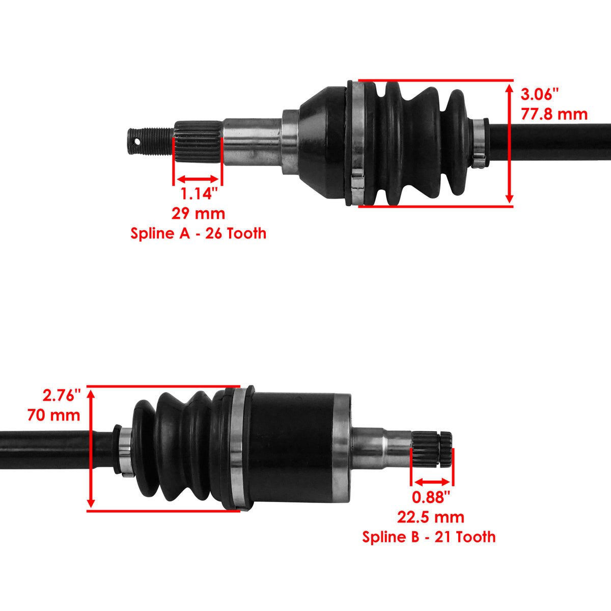 Front Left CV Axle Replacement for Can-Am Renegade 1000R 2019-2025