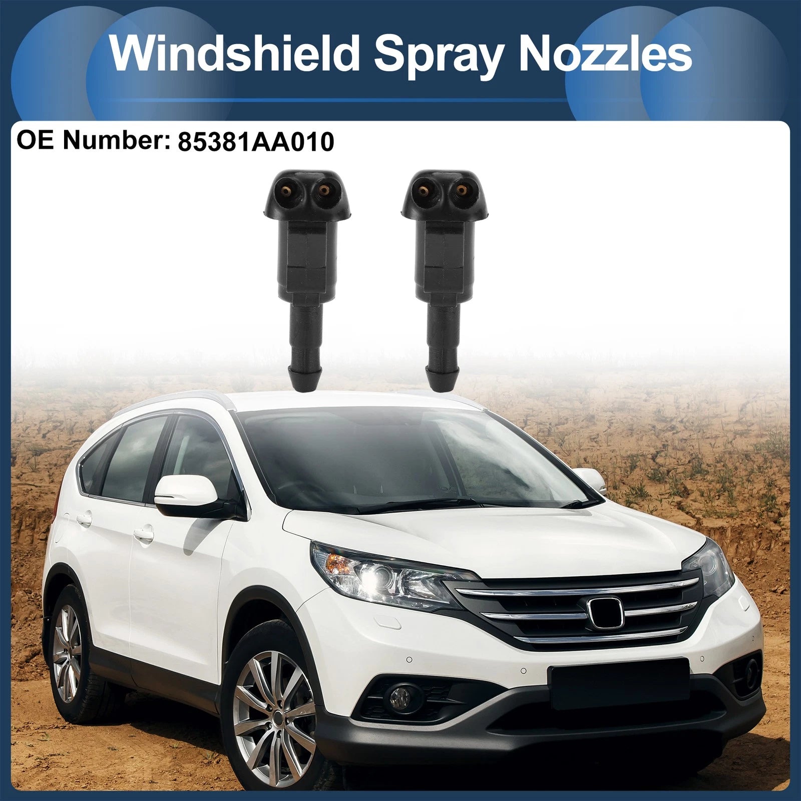Windshield Washer Nozzle Set for Toyota (2005–2010) No. 85381AA010