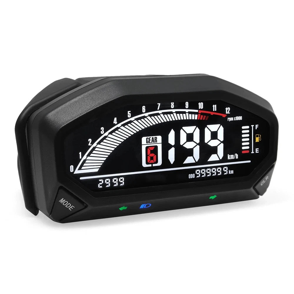 Digital Odometer LCD Speedometer Dashboard Meter for Universal Motorcycle